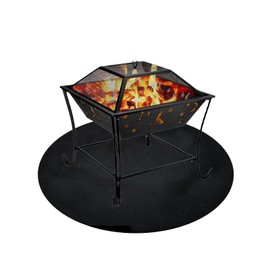 Fireproof BBQ Grills Mat, Fire Bowl Mat, Round Black Fireproof Mat, 3 Layer Mat, Floor Protection Underlay, Grill, Fire Resistant Mat, Winter Fireplace Mat