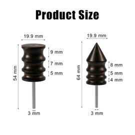 2pcs Leather Slicker Burnishing Working Tool, 2 Styles Leather Edge Burnisher Leather Burnisher Pointed Tip Leather Burnishing Machine Accessories for Dremel Tool Leather Craft