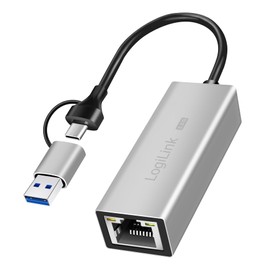 LogiLink UA0422 - USB (Type A & Type C) to RJ45 Network Adapter 2.5G
