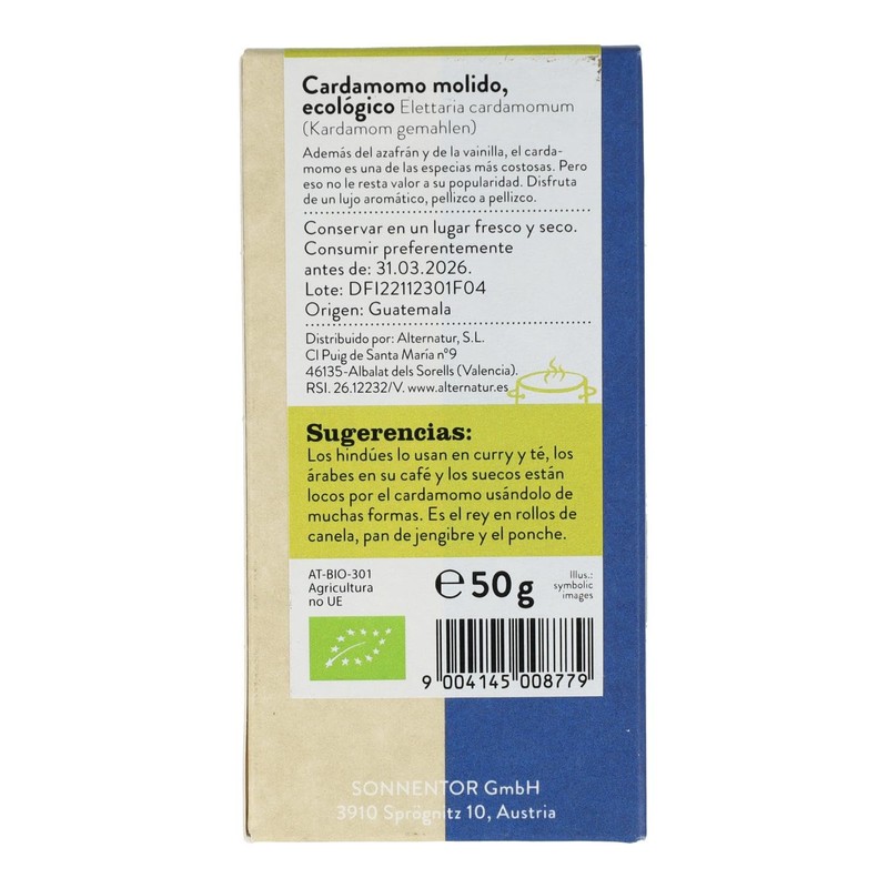 Sonnentor Organic Cardamom Ground (1 x 50 g)