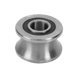 U Groove Ball Bearing, U22 Stainless Steel Guide U-Groove Round Bearing with Round Base, U Groove Roller Guide Wheel for Driving Mechanical Devices, 8 x 22.5 x 14.5 mm (Pack of 1)