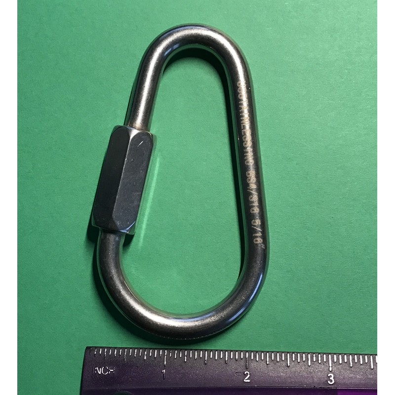 US STAINLESS Stainless Steel 316 Pear Shape Quick Link 1/4"