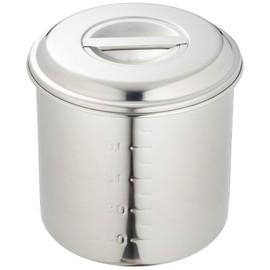 Endo Shoji AKT13014 Oya Seisakusho Kitchen Pot, Round, 5.5 inches (14 cm), Made of Rust-resistant Stainless Steel, Hygienic and Convenient, Inner Diameter x Depth 5.5 x 5.5 inches (140 x 140 mm), Molybdenum Steel, Commercial Use