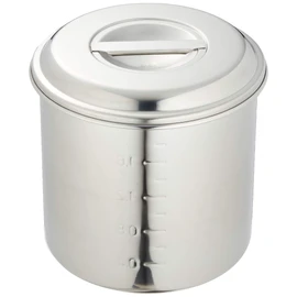Endo Shoji AKT13014 Oya Seisakusho Kitchen Pot, Round, 5.5 inches (14 cm), Made of Rust-resistant Stainless Steel, Hygienic and Convenient, Inner Diameter x Depth 5.5 x 5.5 inches (140 x 140 mm), Molybdenum Steel, Commercial Use