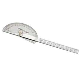 AAProTools Steel Protractor 0-180 Degrees with Round Head Stainless WG-004
