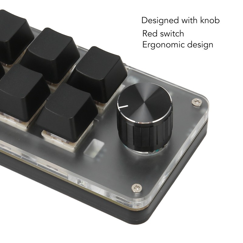 Mini Keypad Knob Design Red Switch Dual Mode Plug and
