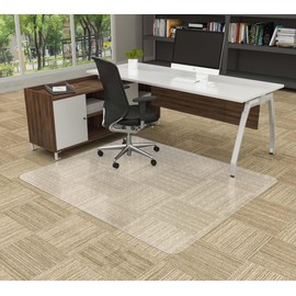 Amyracel Large Office Chair Mat for Low Pile Carpet - 44" x 58" Clear Carpet Chair Mat for Home & Offices, Easy Glide Plastic Floor Mat for Office Chair On Carpet