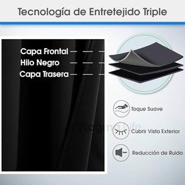 MAGMALIFE Cortinas Blackout con Aislamiento Térmico, 106x160 cm, Juego de 2 Piezas, Tela Suave 100 Poliéster, Repelente al Agua, Reducción de Ruido,  