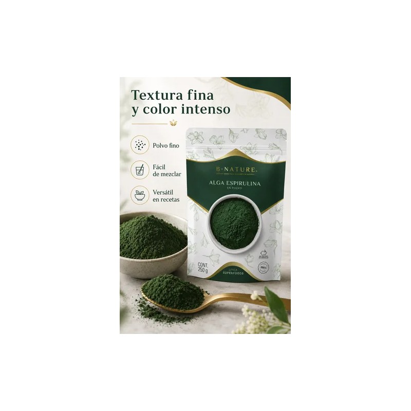 Alga Espirulina En Polvo B Nature 250 G Natural