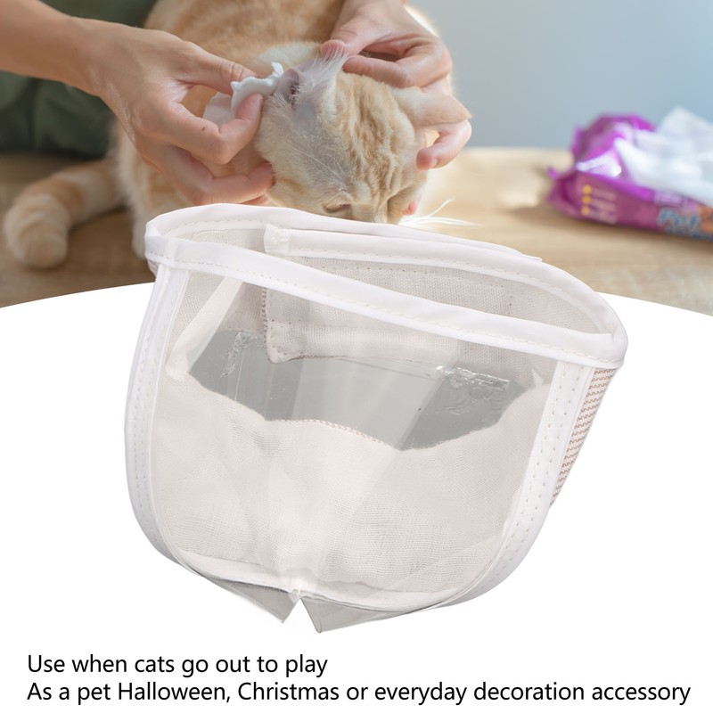 Transparent Cat Muzzle Prevent Licking Biting Barking Breathable Cat Muzzle