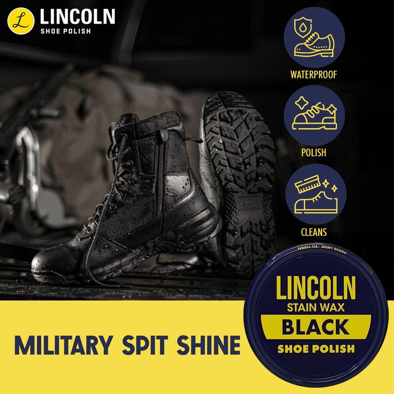 Lincoln Shoe Polish Wax - 2-1/8 oz | Made in