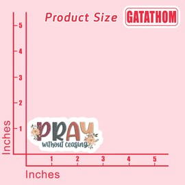 (3PCS) Pray Without Ceasing Sticker, Inspirational Christian Sticker God Stickers Bible Verse Sticker, Faith Sticker Decals Decor Book Laptop Tumbler Water Bottle, Waterproof Vinyl Decal, 3 "x 1.5 "