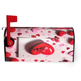 NEZIH Valentine's Day Print Mailbox Cover Spring Magnetic Wraps Mailbox Post Box Cover Outdoor Yard Garden Decor