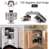 KAPASKI 135 Degree Corner Cabinet Hinge,2Pcs Lazy Susan Self Close