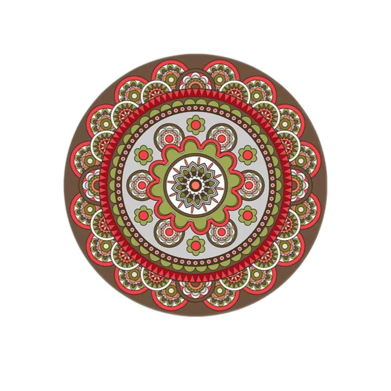 Decorative Round Mandala Coasters,Heat-Resistant Table mat, Anti-Scald Plate mat. 12