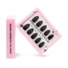 LWTZLW Black Press on Nails Short Almond False Nails Simple