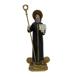 9" Inch Saint St. Benedict Statue Figurine Protection of Evil Imagen San Benito Santo Estatua Figura