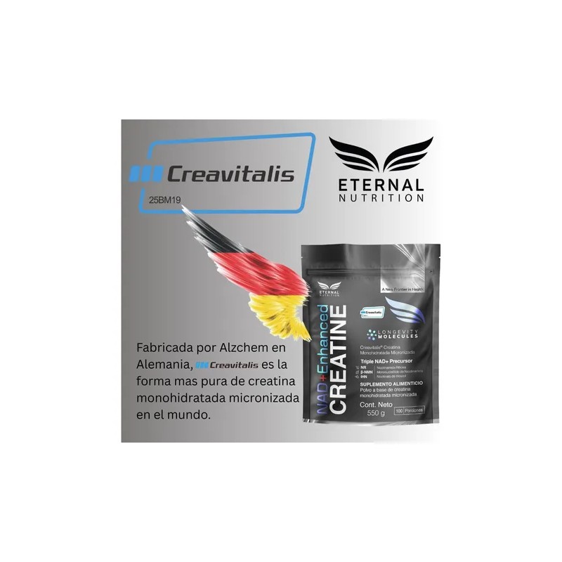 Creatine NAD Enhanced 550g Creatina Monohidratada Micronizada con Precursores Triples