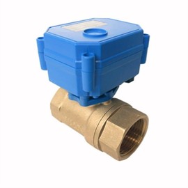CWX-15 Electric Brass Ball Valve DN15 DN20 DN25 DC3-6v DC12v DC24v AC220v Motorized Valve For Water 1Pcs(Color:DC5V-CR01,Size:DN25)