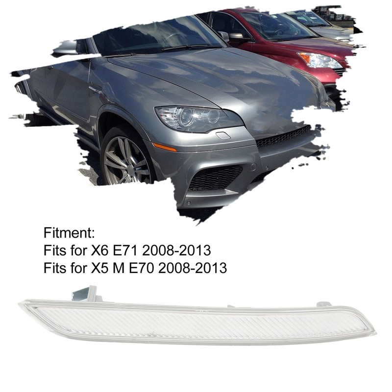 Front Bumper Reflector Clear White Improve Car Visibility Side Marker