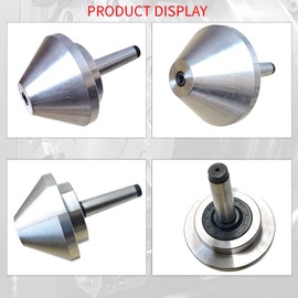 zpldAIAOSI MT3 Bull Nose Live Center, 120mm(4.72") Diameter, 75 Degree, Morse Taper 3 Shank