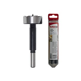 Fischer Forstner Drill Bit D-WFo 35 mm, Twist Drill with Pilot Drill, Ideal for Deep Drilling in Softwood, Hardwood and Beams, 551339 Grey