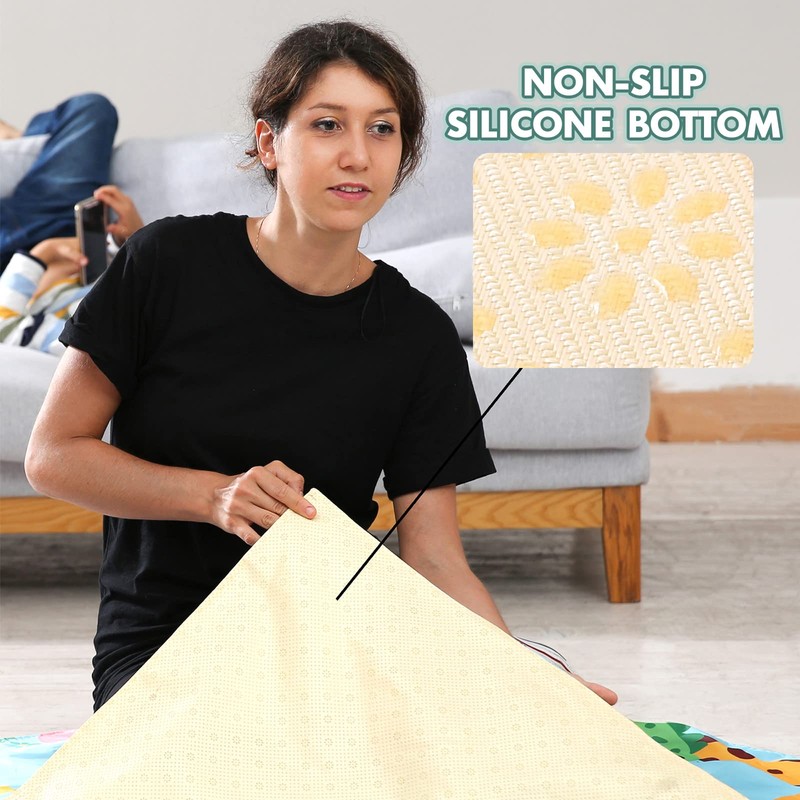 Winthome Highchair Splash Mat Baby, 43.3 Inches Large Washable Weaning