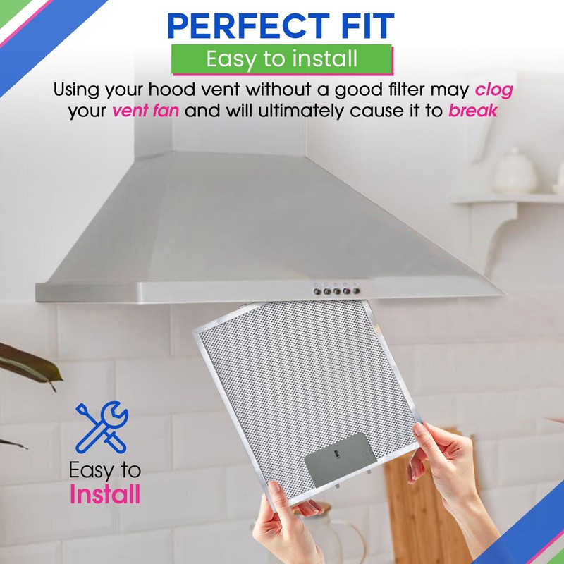 Range Hood Filter Replacement 12" x 10.5" for W10169961A Whirlpool