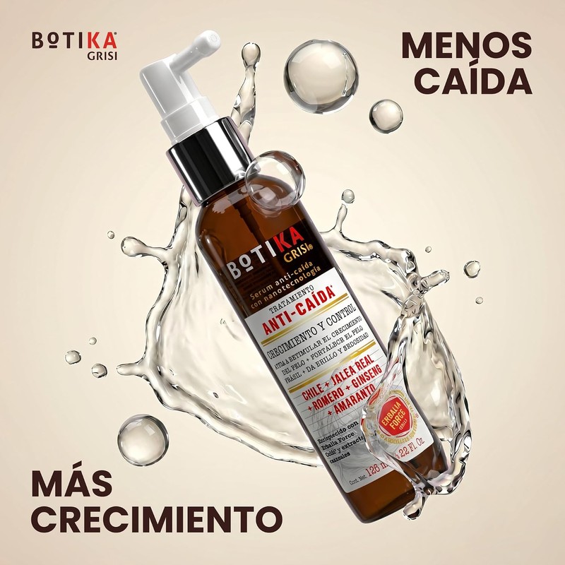 Botika Grisi - Serum Anti-Caída con Nanotecnología, Chile, Ginseng, 125