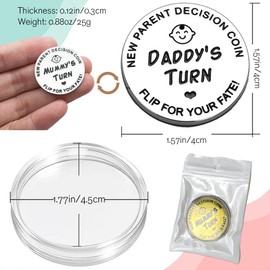 Baby Shower Gifts Parents Decision Coins for New Mom&Dad,Funny New Baby Gifts New Mom Gifts New Parents Gifts for Couples,Postpartum Gifts for Mom Essentials