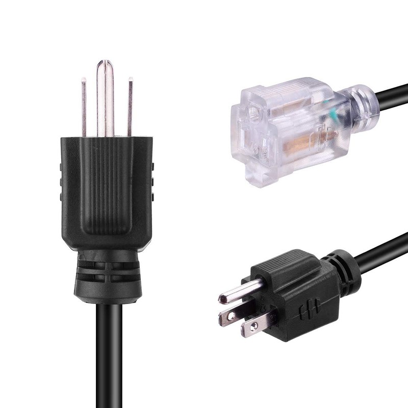 Miady Short Power Extension Cord Outlet Saver, Female Plug with