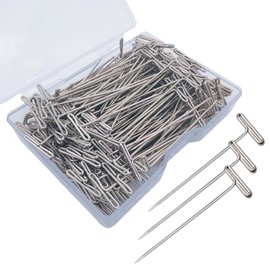 Aouuhe T Pins 150 Pack 1.5 inch T-Pins Sewing Pin for Blocking Knitting, Straight Wig Pin for Wigs, Sewing, Foam Head, Craft, Quilting and Office