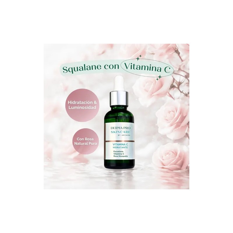 Serum Vitamina C + Escualeno Rosa Mosqueta Hidratante Facial