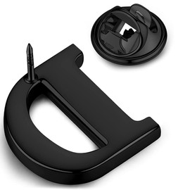 HONEY BEAR 1 Piece Letter Brooch Pins A to Z for Men/Women Suit Shirt, Business Wedding Gift, Black, Copper