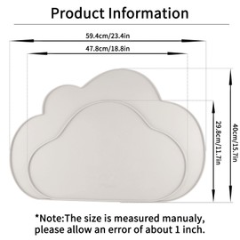 Ptlom Dog Food Mat Anti-Slip Dog Bowl Mats for Food and Water, High-Lips Waterproof Dog Feeding Mat Prevent Messy Spills to Floor, Silicone Pet Placemat Puppy Dishes for Small Medium Large Dogs Cats