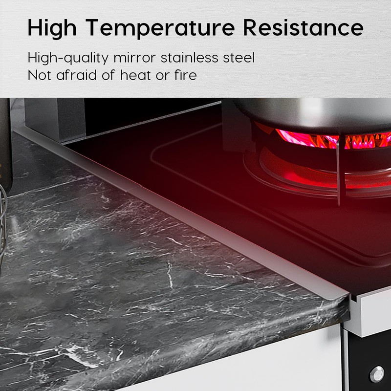 Viesembo Stove Gap Covers Stainless Steel, Retractable Oven Gap Filler