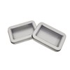 Ruwado 4 Pcs Metal Containers with Clear Window Empty Rectangular