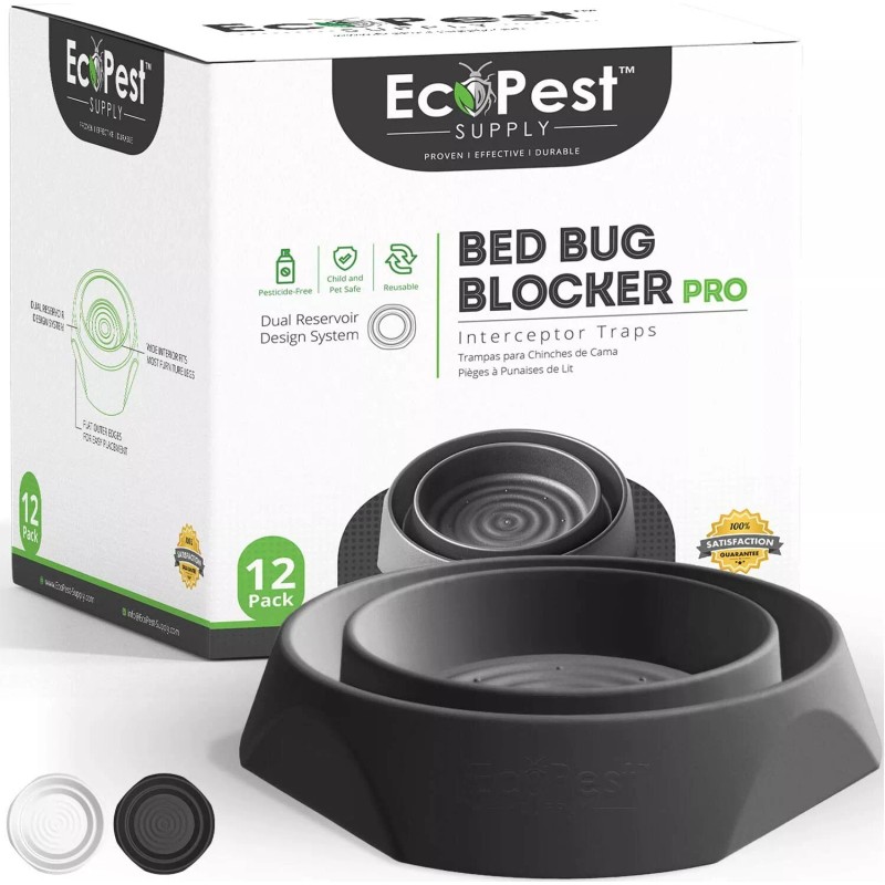 White 12-Pack Bed Bug Interceptors Insect Trap, Monitor and Detector