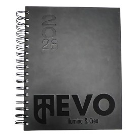 Agenda Diaria Grande De Lujo 2026 Grabado Logo En Portada