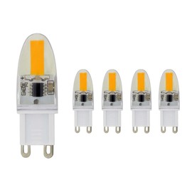 LuxED 5 Pack G9 1505 AC 230V 1.7W 180lm 2700K, 20W Halogen Bulb Replacement for Indoor Lighting