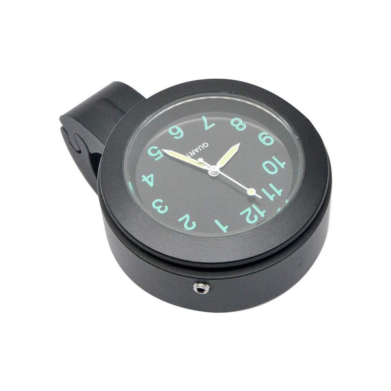 7/8" Waterproof Motorcycle Clock, Maso Universal Bicycle Handlebar Mount Clock