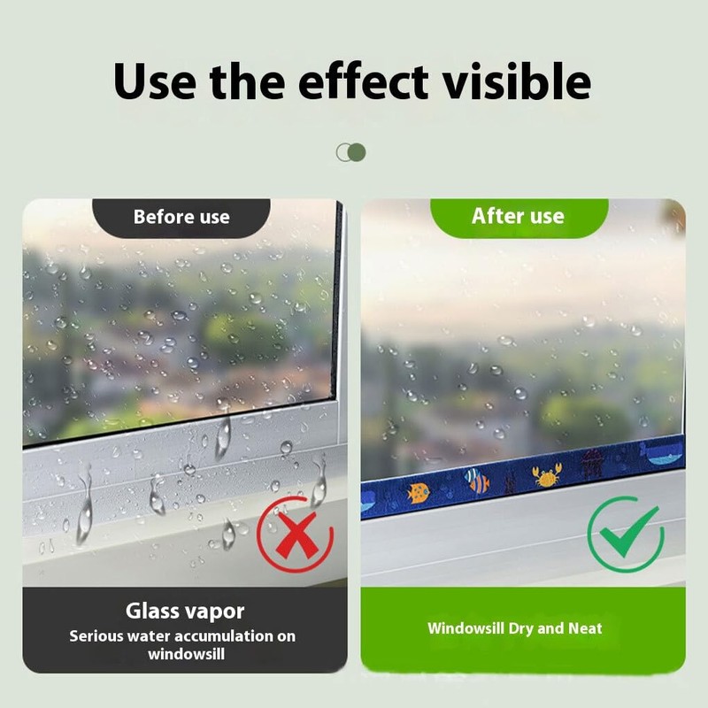 AIXXCUVQ Window Moisture Absorber Strips Prevent Condensation Build-up On for