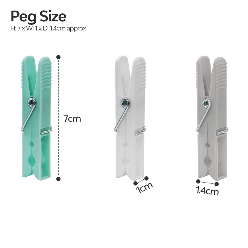 Pegs for Washing Line Strong & Durable 100 Pcs Laundry