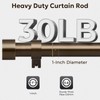 Zeerobee Curtain Rods for Windows 66 to 120, Bronze Curtain