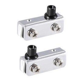sourcing map Adjustable Glass Door Hinges Clamp，Iron Cabinet Pivot Hinge Clip for 3-5mm Thickness Glass, 1 Pair