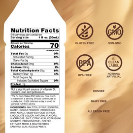 Monin - Sugar Free Dark Chocolate Sauce, Velvety and Rich, Great for Desserts, Coffee, and Snacks, Gluten-Free (64 Ounce)