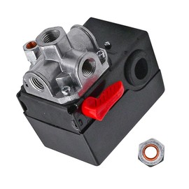 JDLLONG Air Compressor Pressure Switch Z-D26612 for Porter Cable 150/120 PSI D26612 4 Port