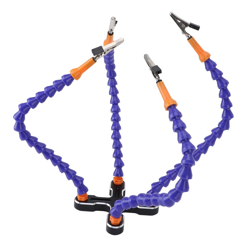 Soldering Helping Hands 4 Flexible Arms Aluminum Alloy Base Third