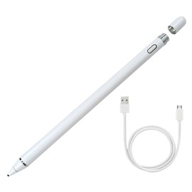 Universal Tablet Phone Touch Screen Pen Capacitive Disc Stylus Ballpoint Pen for Tablet Mobile Phone Accessories(White)