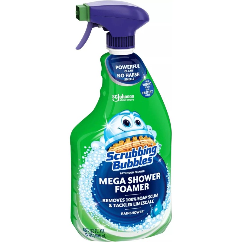 Scrubbing Bubbles Mega Shower Foamer Spray, Multi-Surface Bathroom 32 oz.